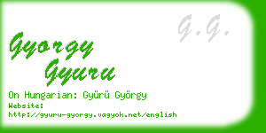 gyorgy gyuru business card
